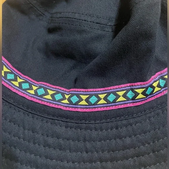 Empyre Fun 70s Inspired Colorful Bucket Hat Reversible Abstract Art Geometric - Picture 4 of 7